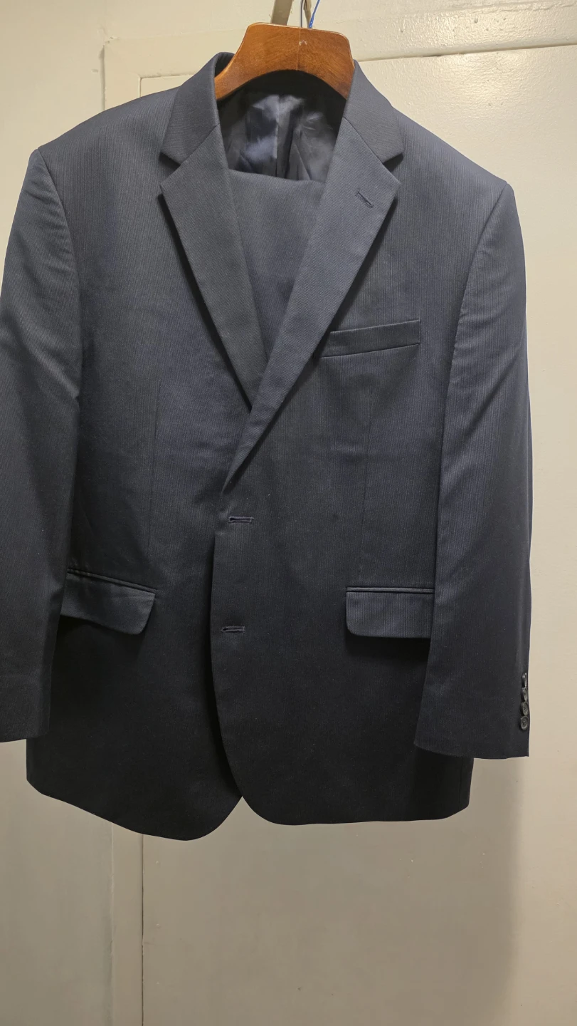 Dockers Men's Suit Separates Navy Pinstripe Blazer and Pants