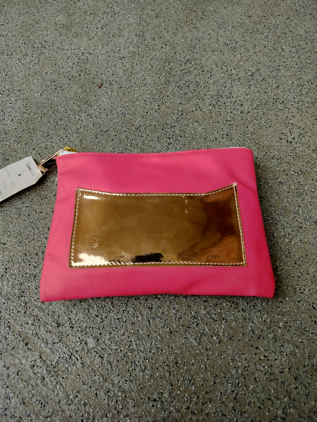 Homesense Pink Clutch with Gold Accent