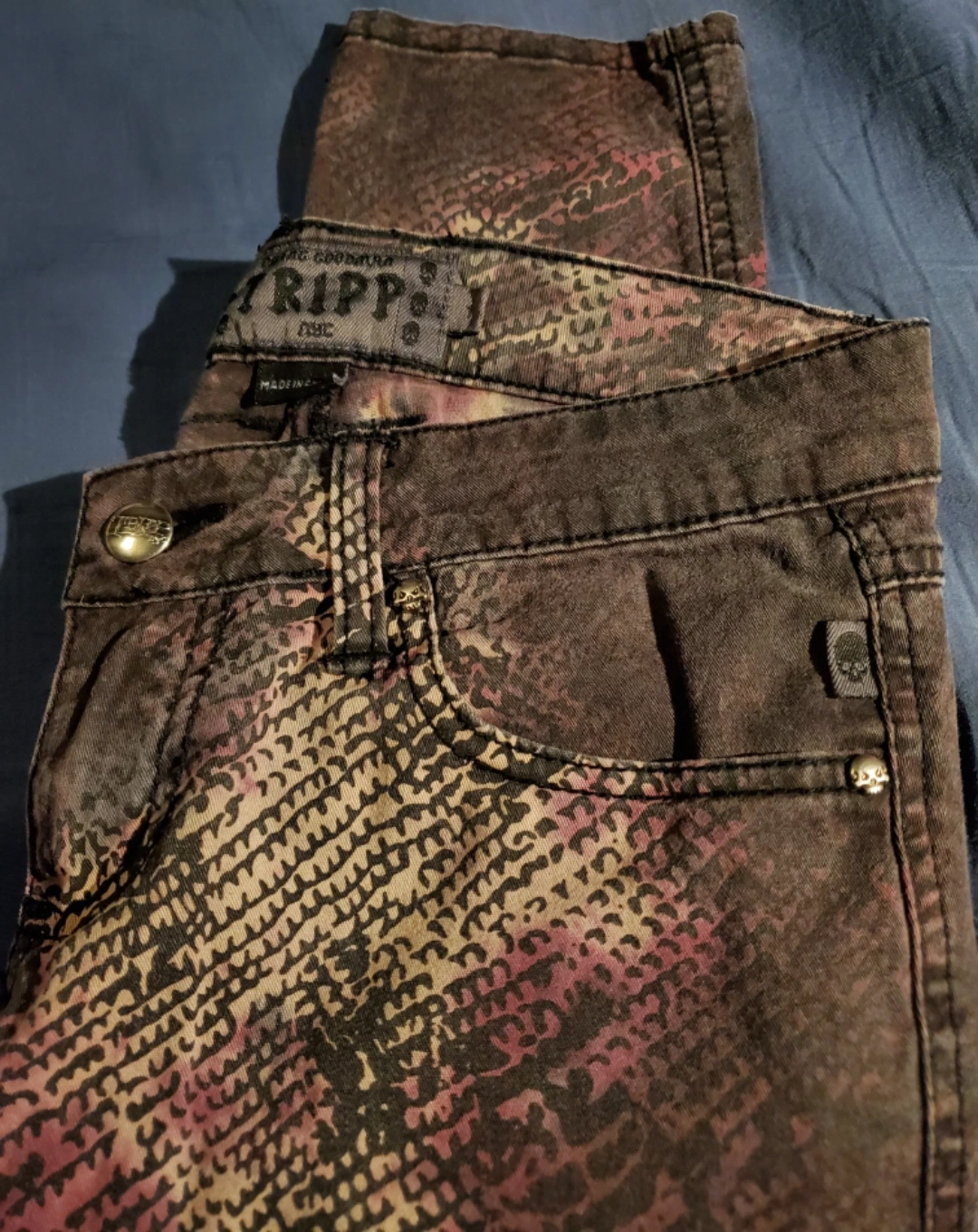 Tripp NYC Snake Print Skinny Jeans Size 1 - photo 4