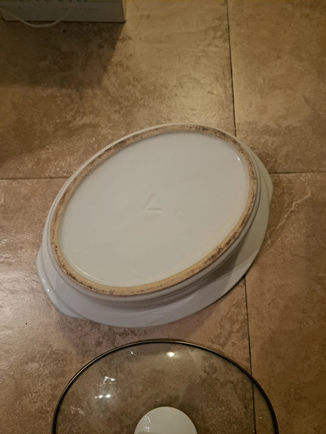 White Oval Slow Cooker insert with Glass Lid - photo 3