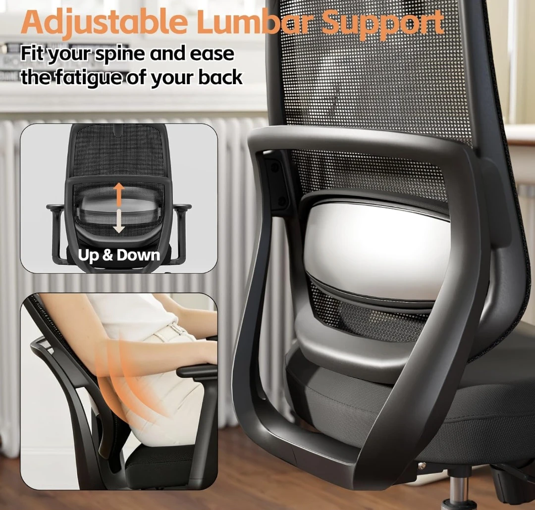 Quelsoft Ergonomic Office Chair with Adjustable Lumbar Support - photo 4