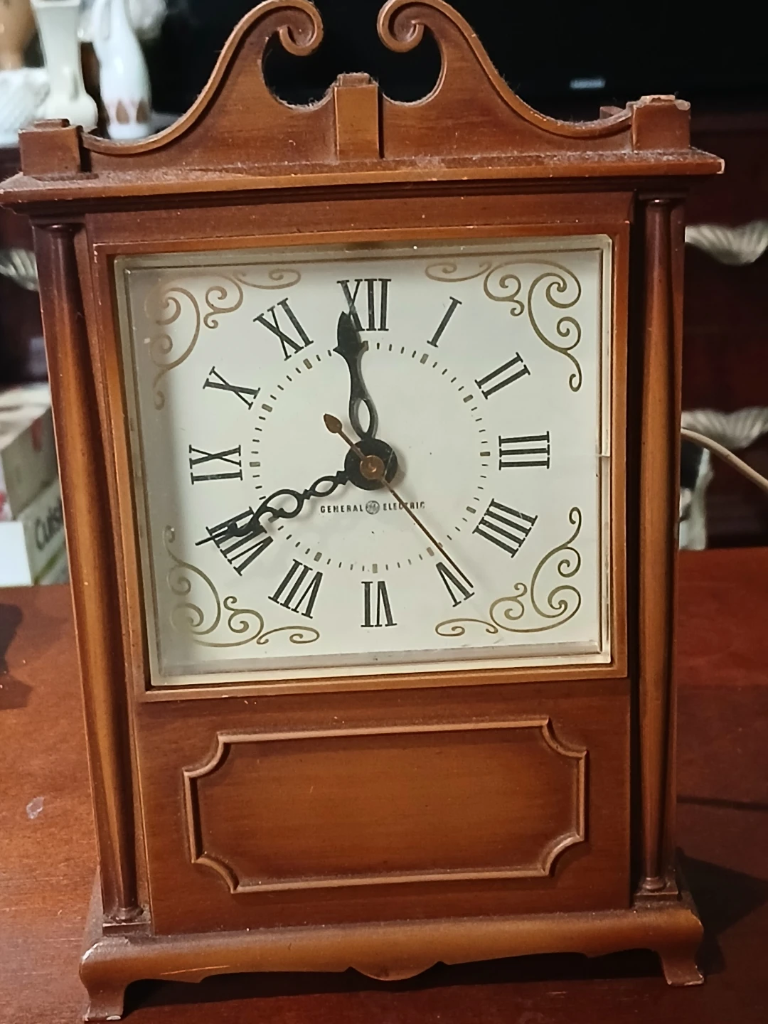 General Electric Wood Mantel Clock