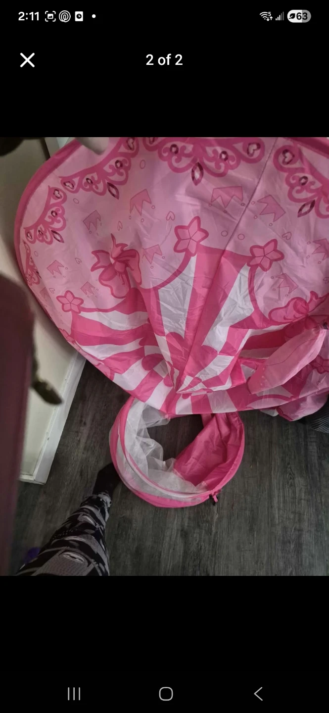 Pink Princess Play Tent with Tunnel