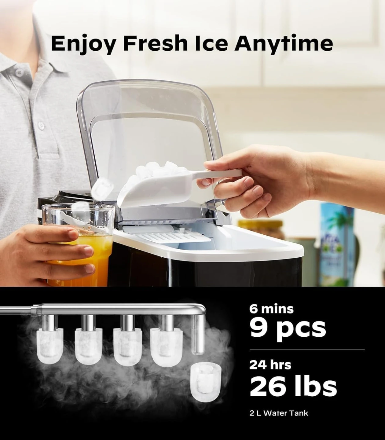 NEW IN BOX - Silonn Smart Countertop Ice Maker - photo 4