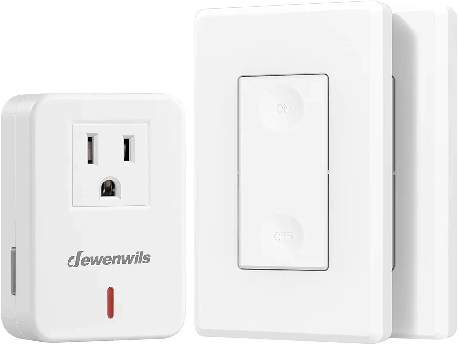 Jewenwils Wireless Remote Control Outlet and Wall Switch