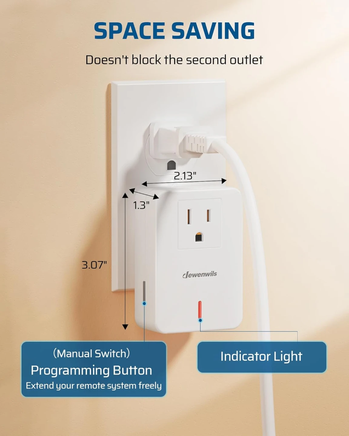 Jewenwils Wireless Remote Control Outlet and Wall Switch - photo 4