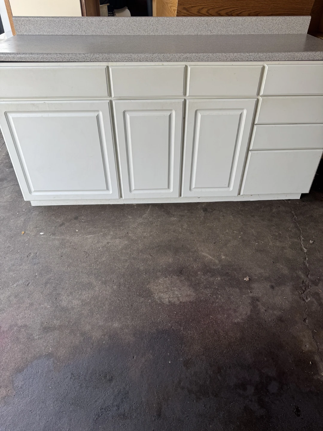 White Kitchen Base Cabinet with Countertop