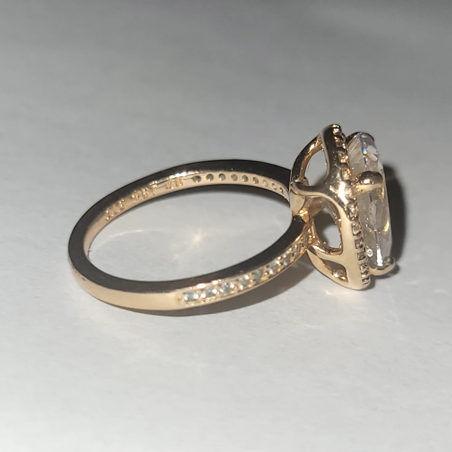 Pandora Pear Cut Halo Ring -size 4.5 - photo 2