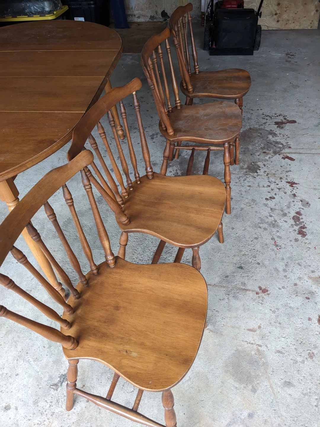 Wooden Dining Table with 4 Chairs - photo 2