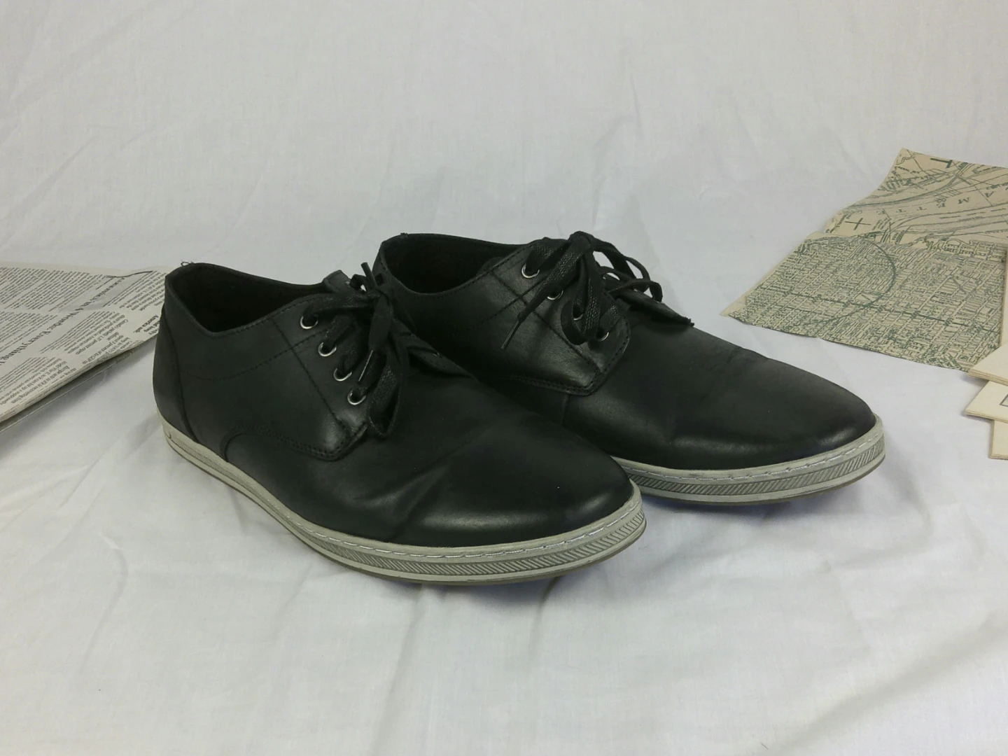 Jousen Men's Fashion Sneakers Leather Retro Casual Shoes - photo 2