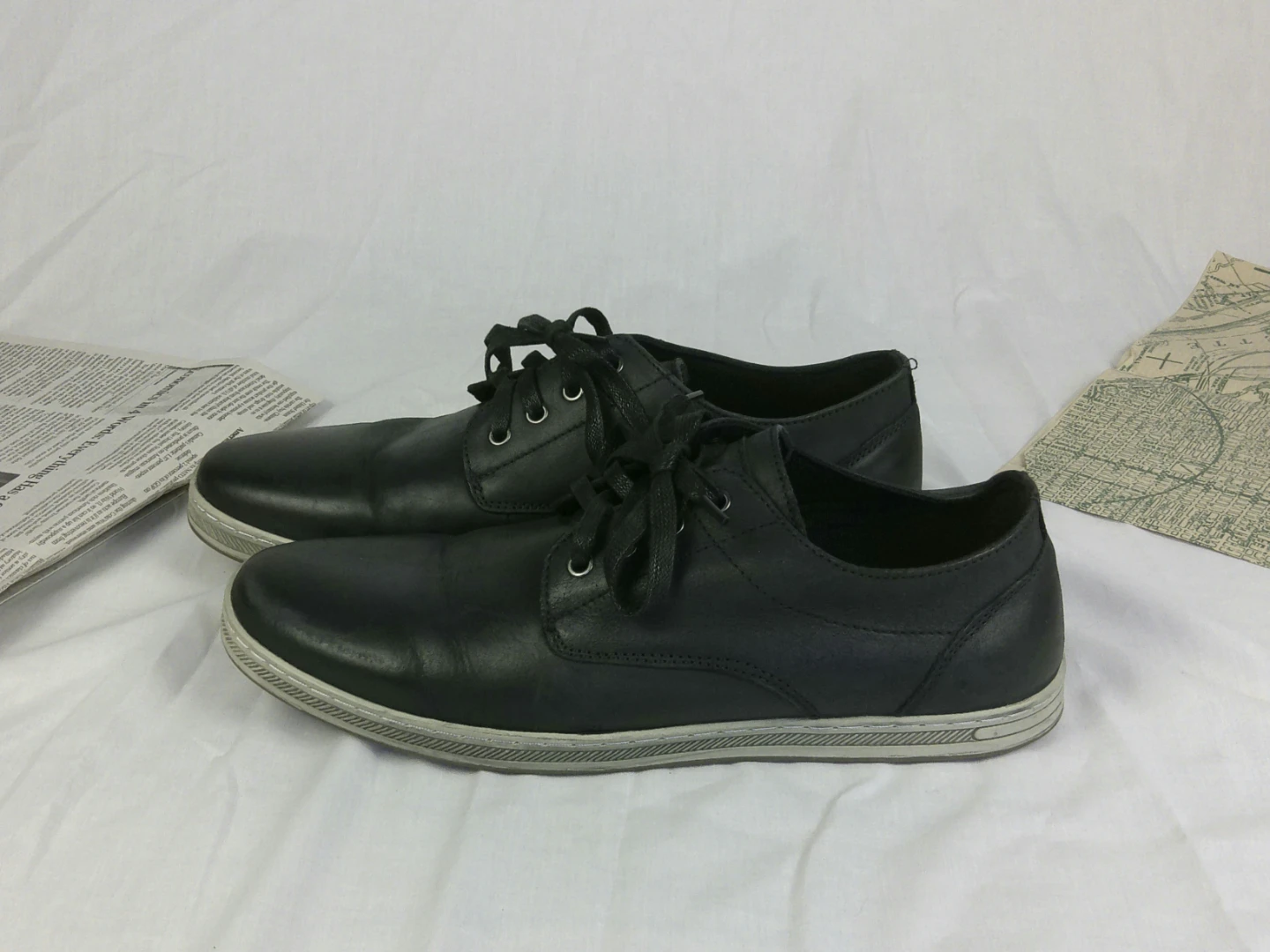 Jousen Men's Fashion Sneakers Leather Retro Casual Shoes - photo 4