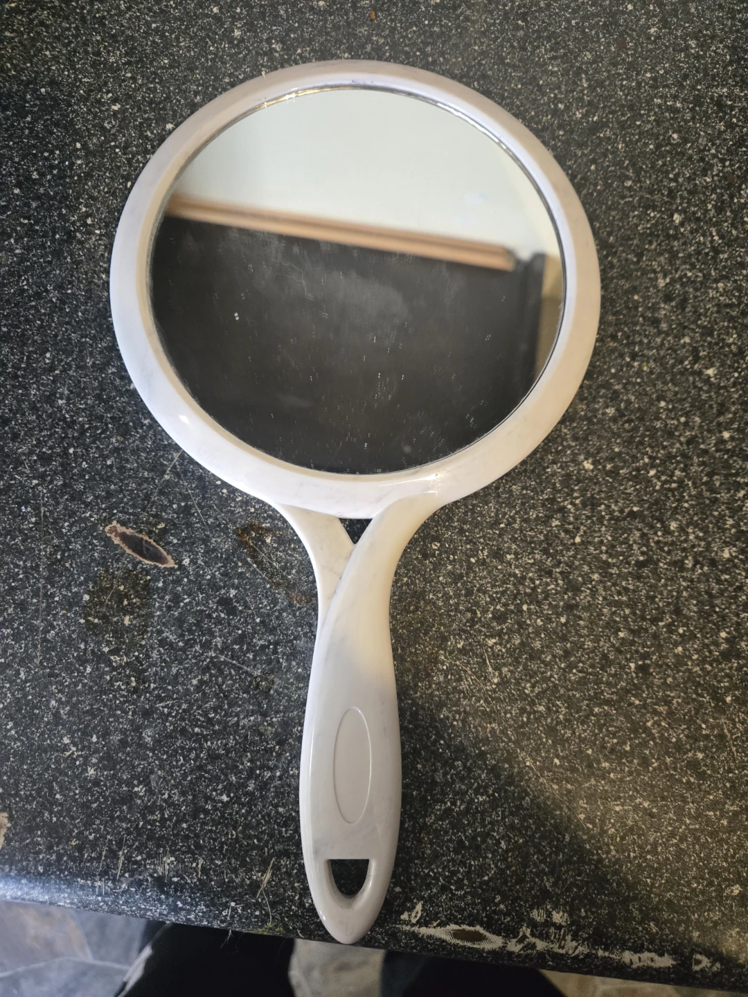 White Handheld Mirror
