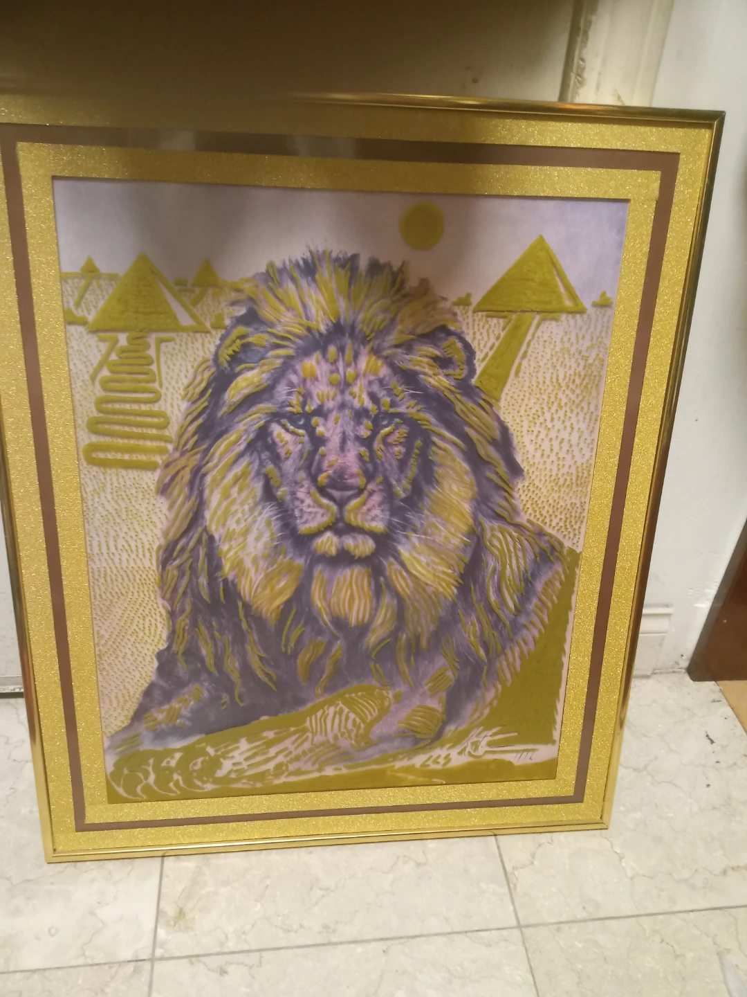 Framed Lion Art Print