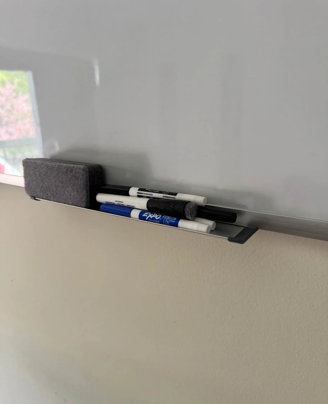 White Dry Erase Board with Markers and Eraser - photo 2