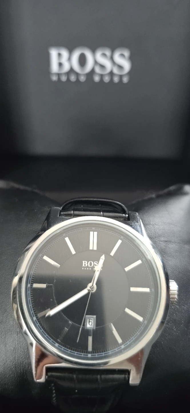 Hugo Boss Men's Watch Black Leather Strap - photo 3