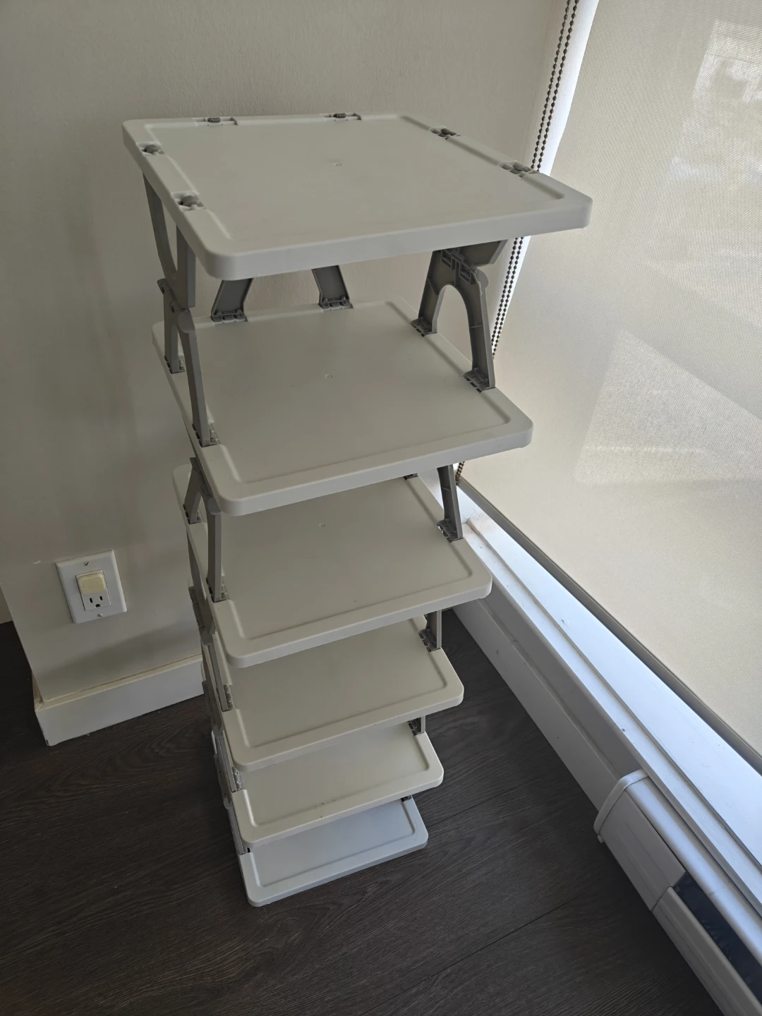 Plastic Stackable Storage Shelf Unit