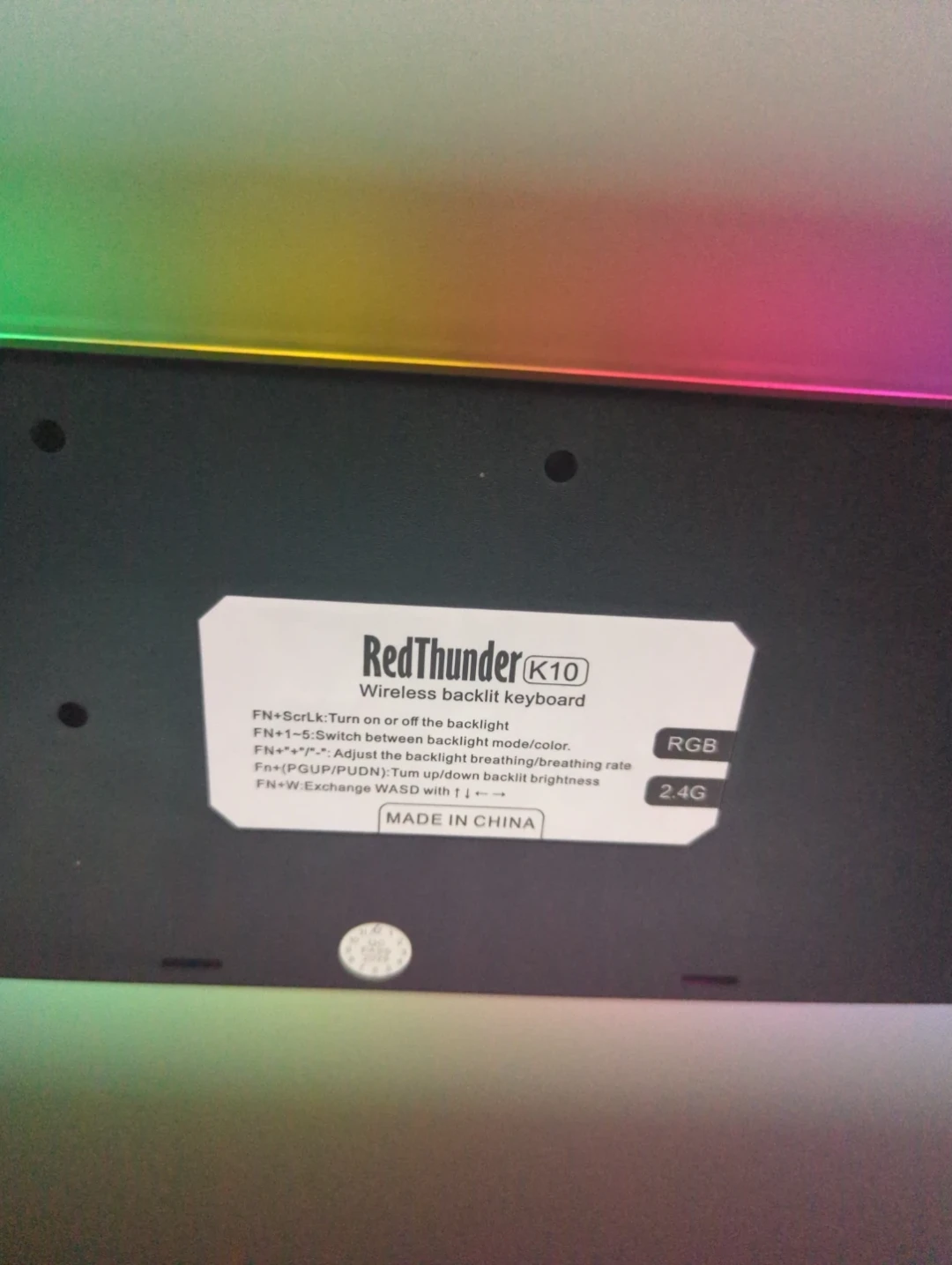 RedThunder K10 Wireless Backlit Keyboard and Mouse Combo - photo 2