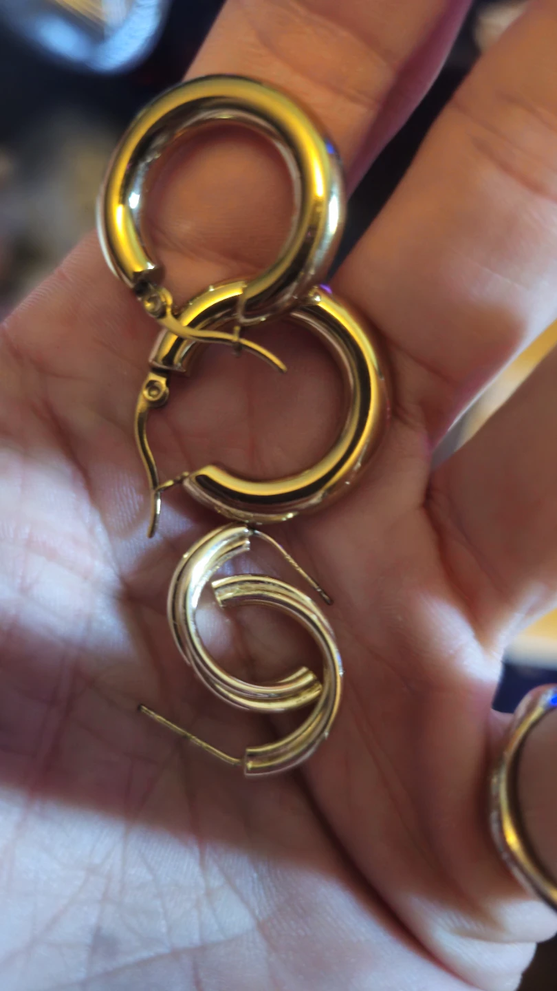 Gold Tone Hoop Earrings