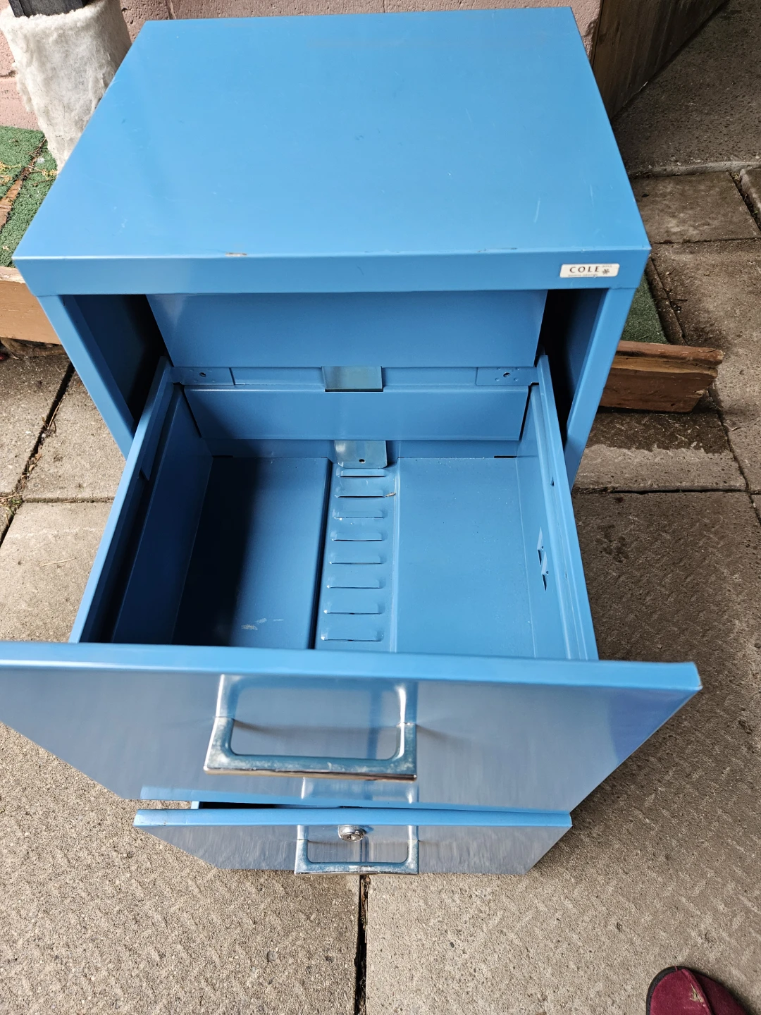 Blue 2-Drawer Metal Filing Cabinet - Colt - photo 3