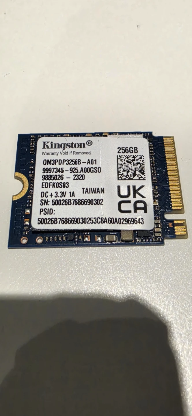 Kingston 256GB M.2 NVMe SSD
