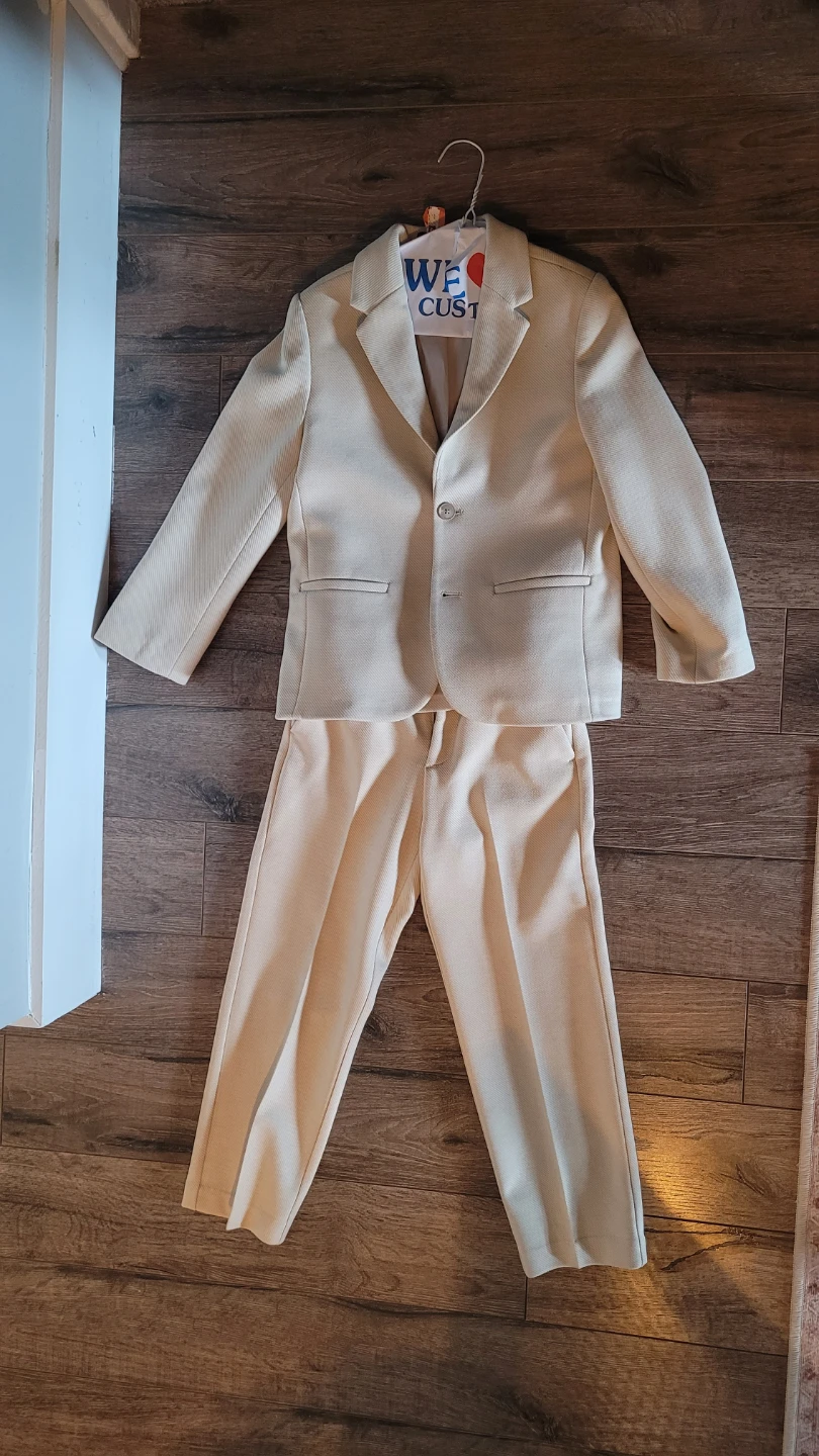 ZARA Boys' 2-Piece Suit Set - Beige - photo 2