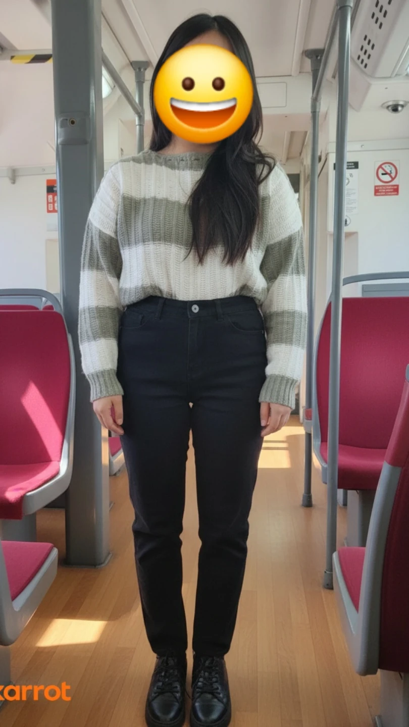High-Waisted Black Denim Jeans - Size S