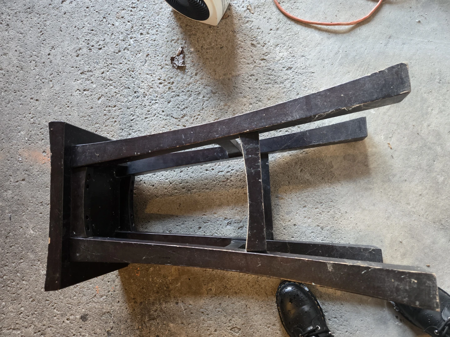 Black Wooden Stool - photo 3