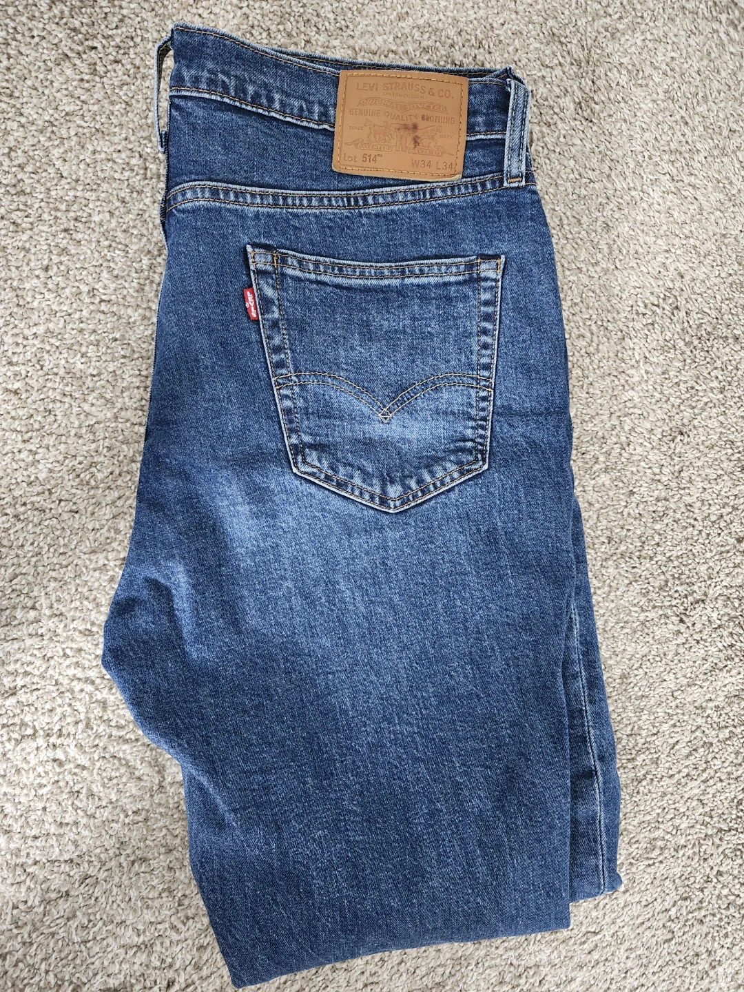 Levi’s 514 Straight Fit Jeans - 34x34 - Dark Wash