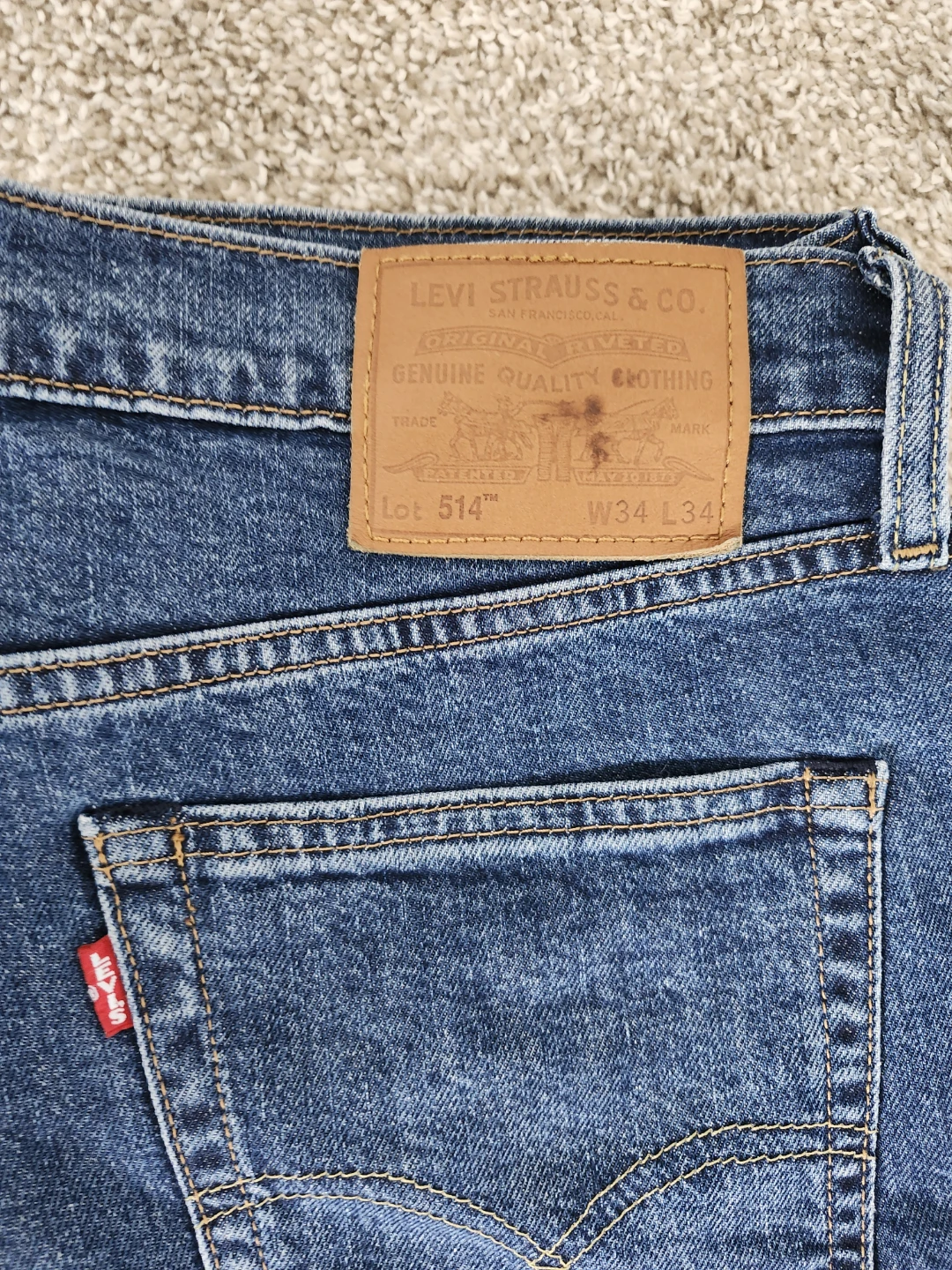 Levi’s 514 Straight Fit Jeans - 34x34 - Dark Wash - photo 3