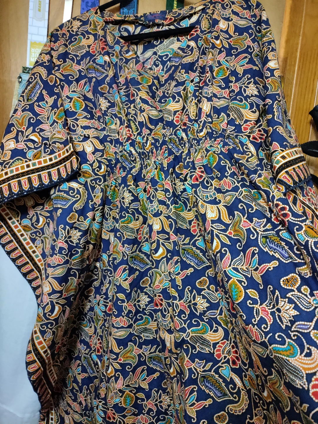 Blue Batik Kaftan Dress - photo 2