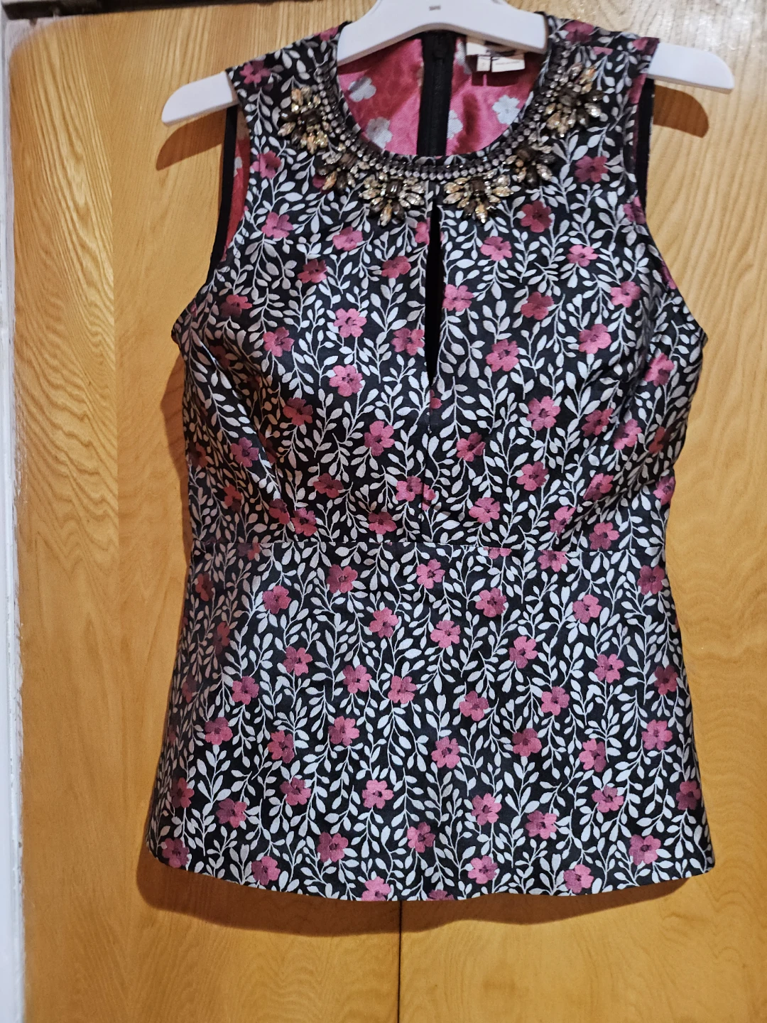 Kate Spade New York Floral Beaded Top Size 0