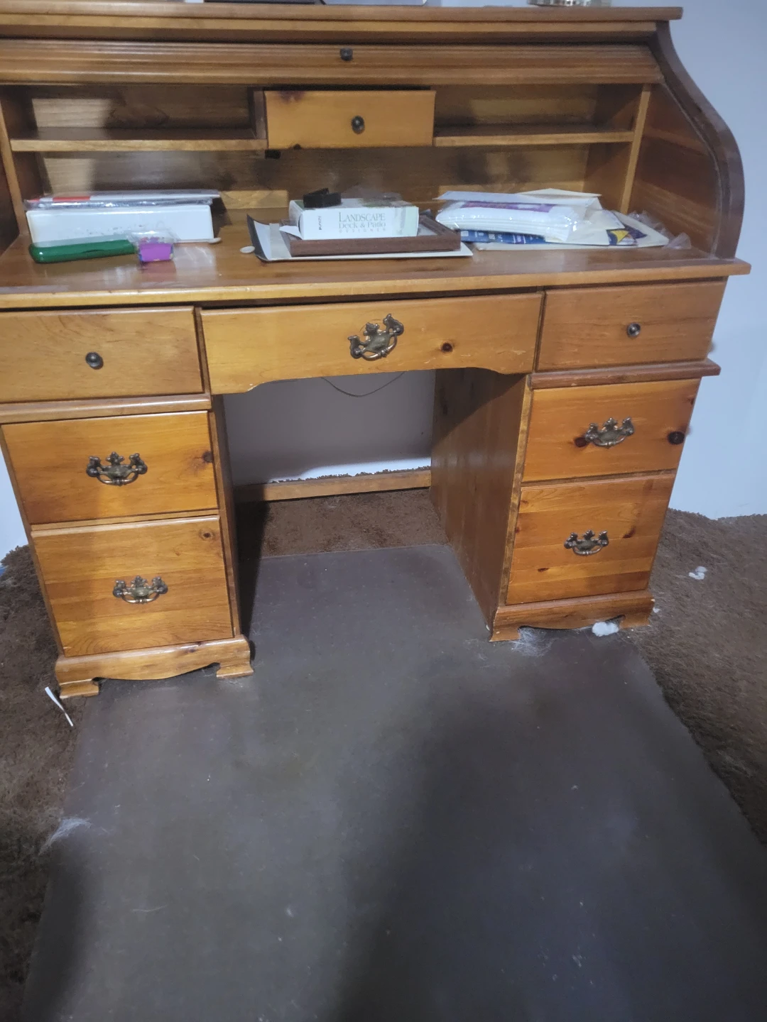 Wooden Roll-Top Desk - photo 2