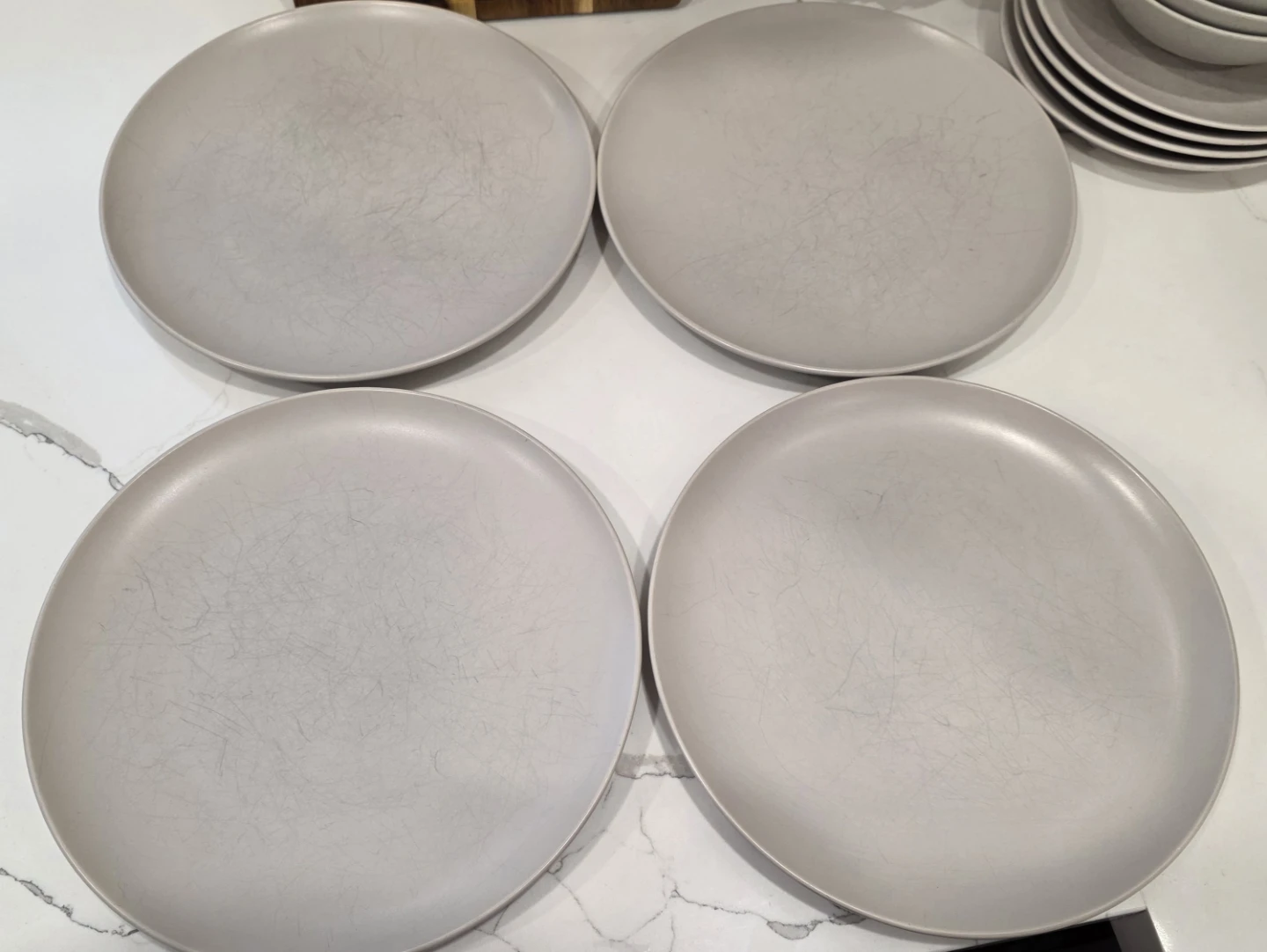 Set of 4 Grey Ceramic Bowls - photo 3