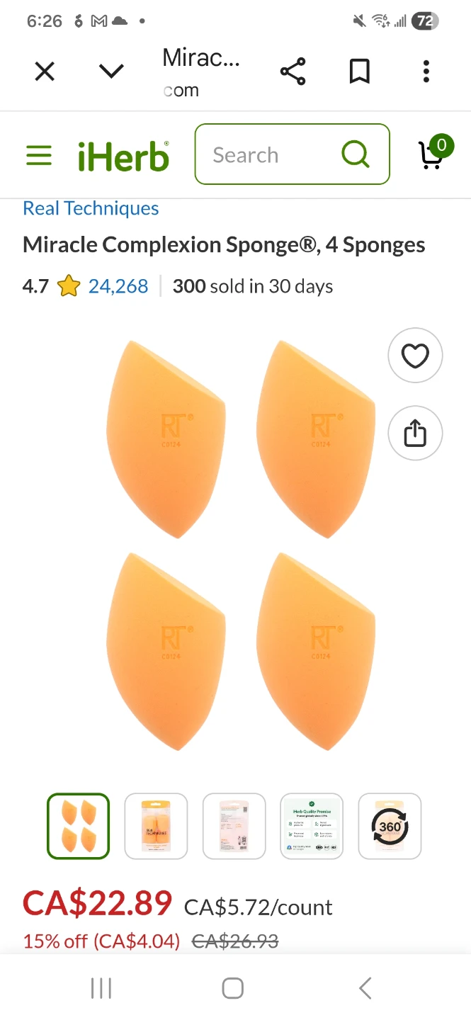 Real Techniques Miracle Complexion Sponge 4-Pack