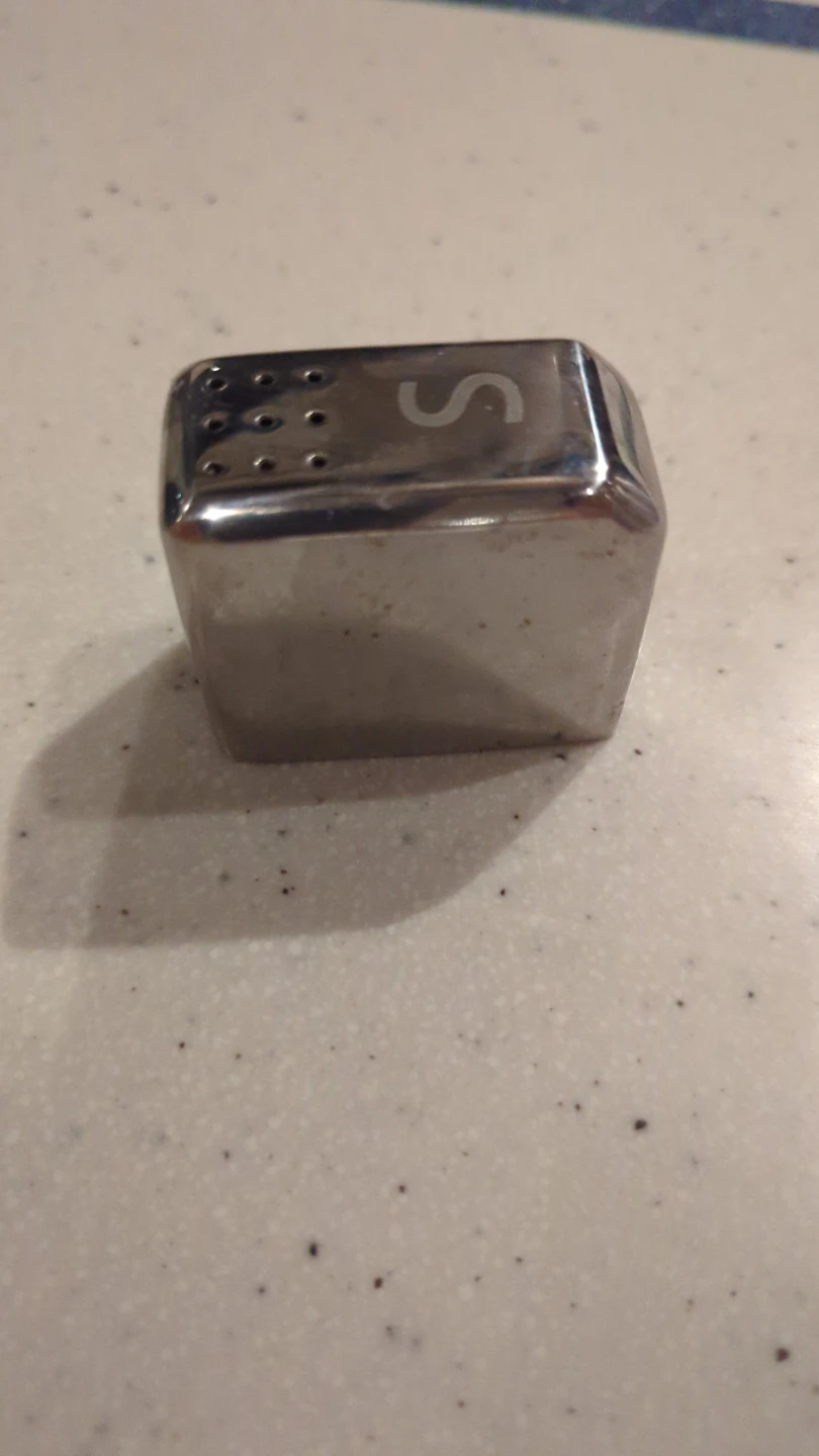 Metal Salt Shaker with 'S' Engraving