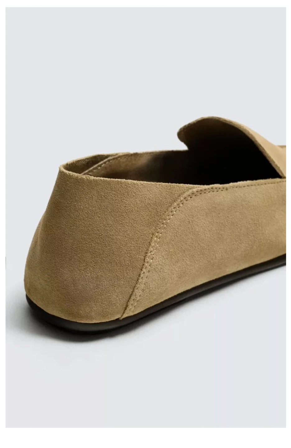 Zara Man Beige Suede Leather Loafers - photo 2