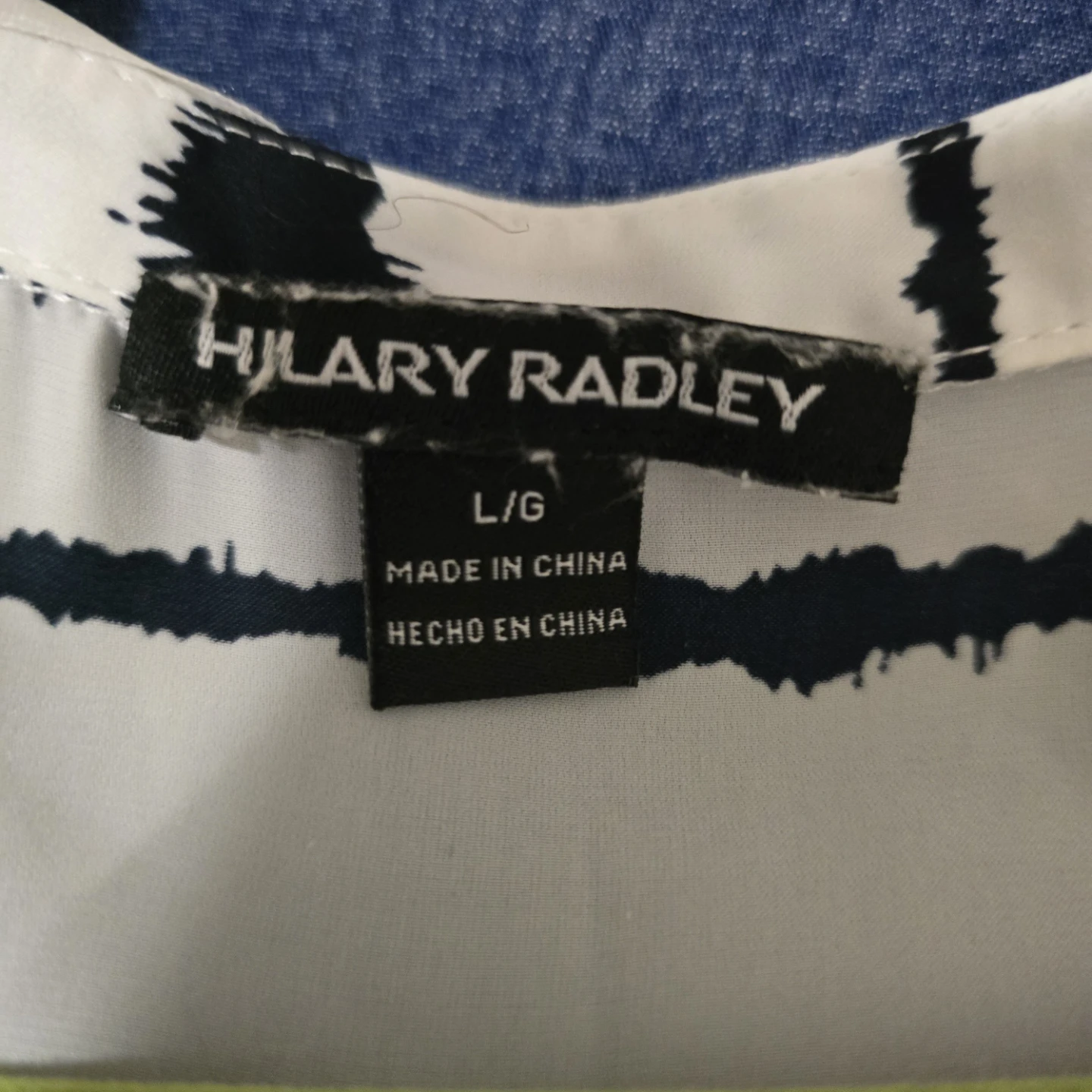 Hilary Radley Striped Sleeveless Blouse - Size L/G - photo 2