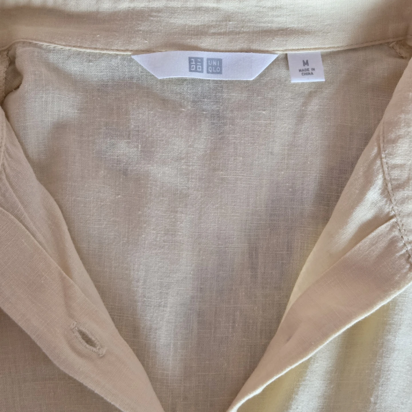 UNIQLO Yellow Linen Collared Shirt - photo 2