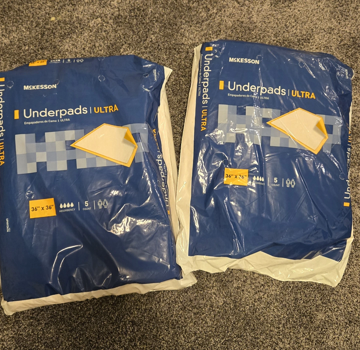 McKesson Underpads ULTRA 36" x 36" (5 Count)