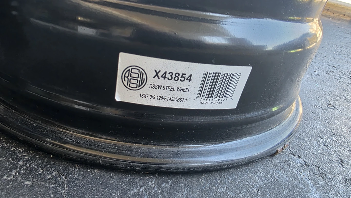 4x RSSW Steel Wheels 18x7 5x120 - photo 2