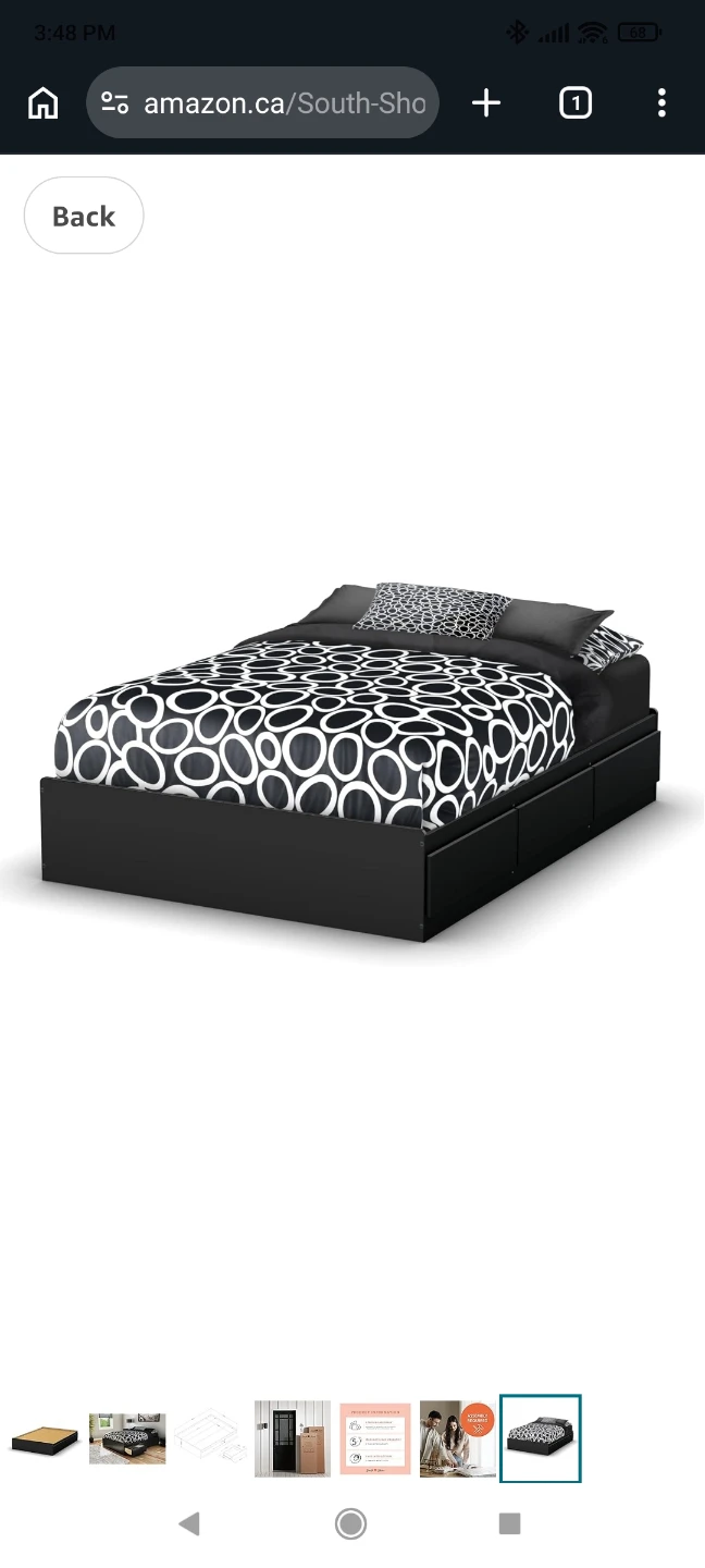 King Platform Bed Frame with 6 Drawers - photo 2