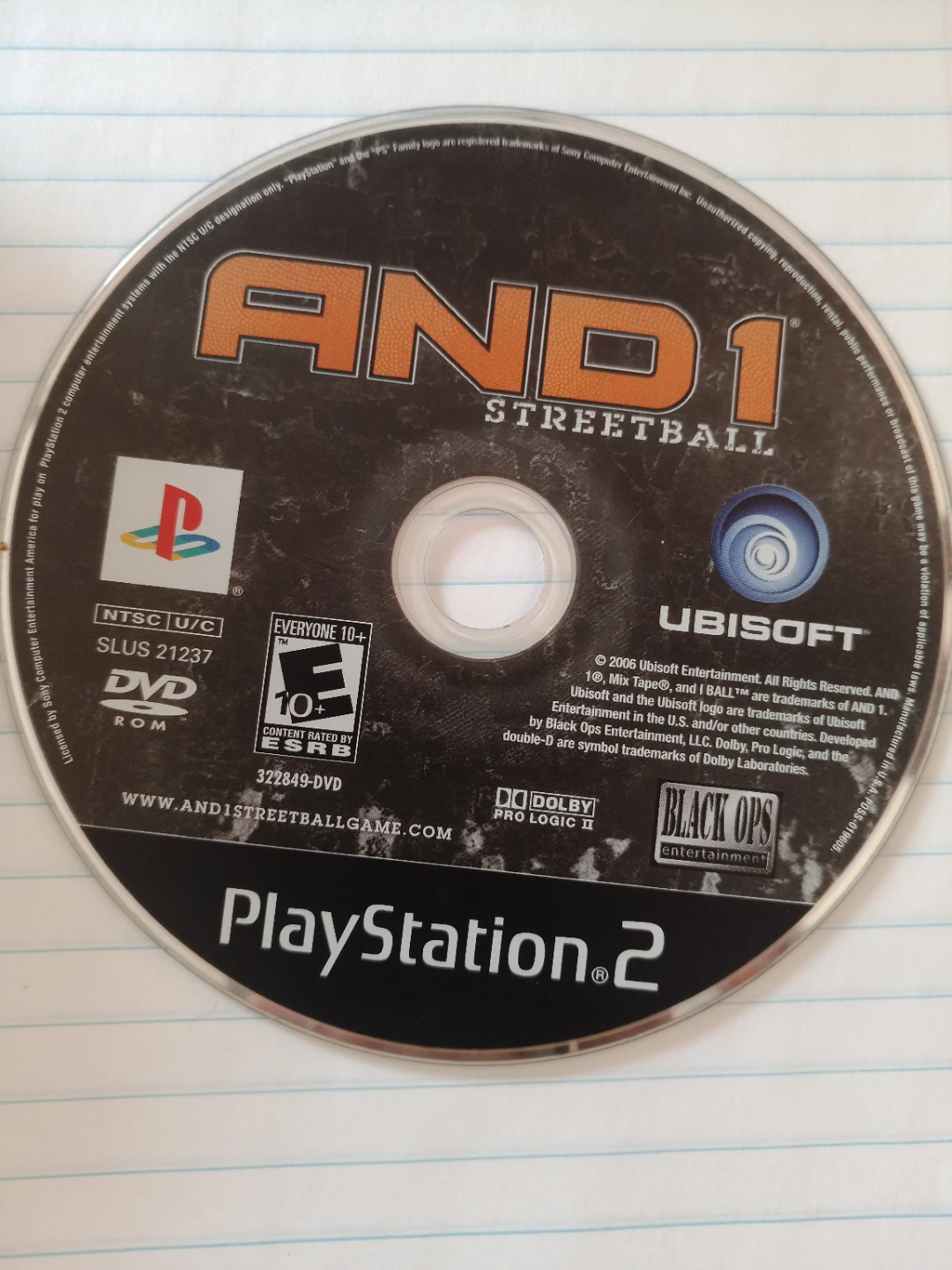 AND 1 Streetball PlayStation 2 Game