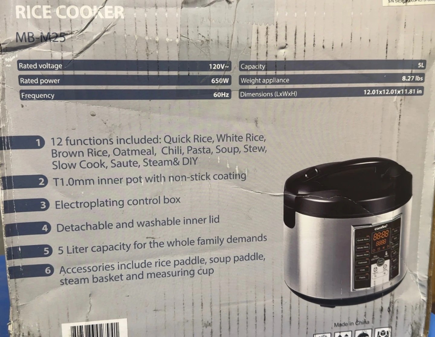Comfee MB-M25 5L Rice Cooker - photo 2