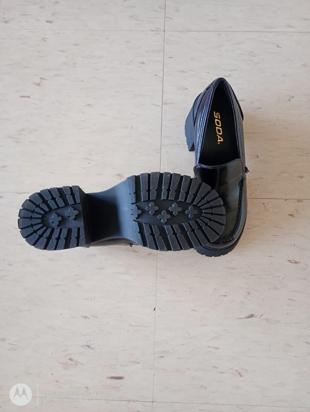 Soda Black Patent Chunky Platform Loafers - photo 4