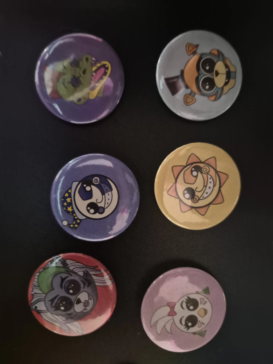Five Nights at Freddy's Character Button Pins (Set of 6)
