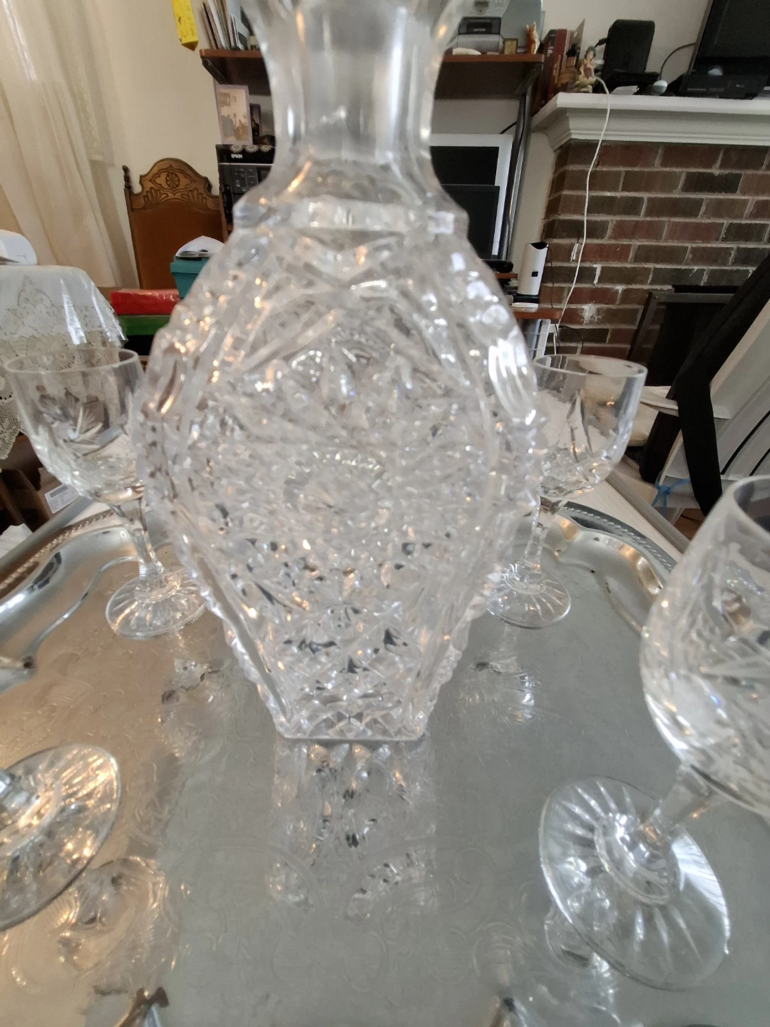 Crystal Decanter Set with Tray and Glasses - photo 3