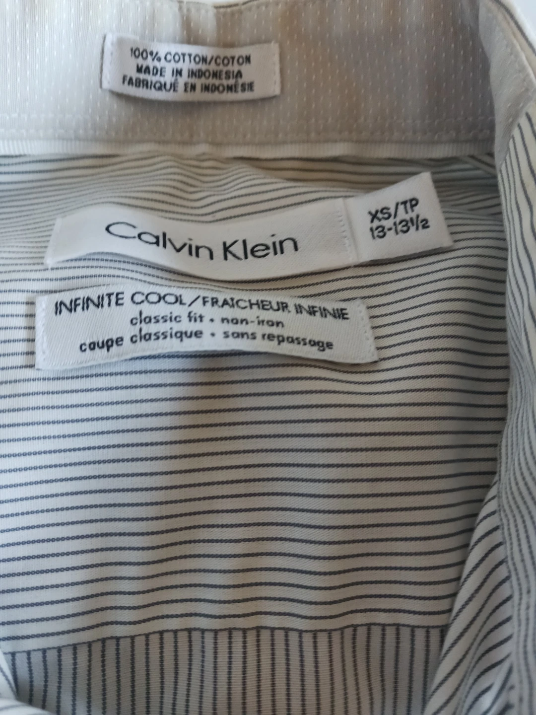 Calvin Klein Men's Striped Button-Up Shirt XS - photo 3