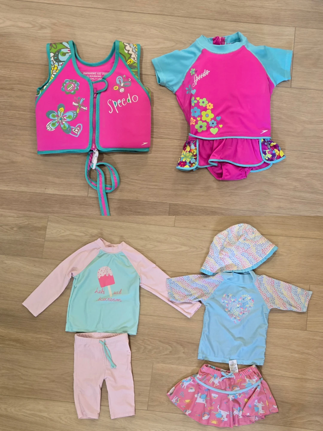 Speedo Swimwear and rash guard set