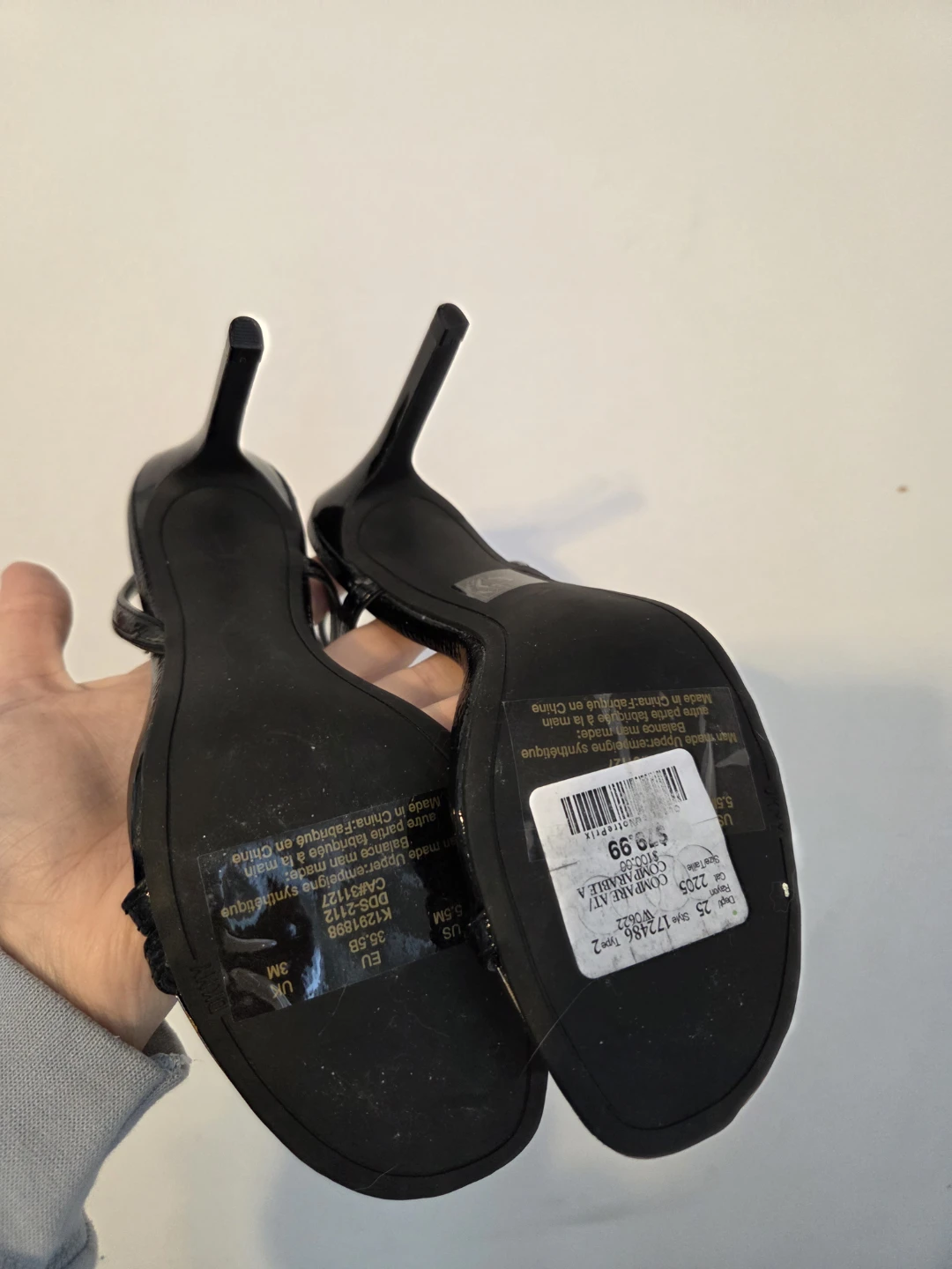 DKNY Black Patent Heeled Sandals - Size 5.5 $10 - photo 2