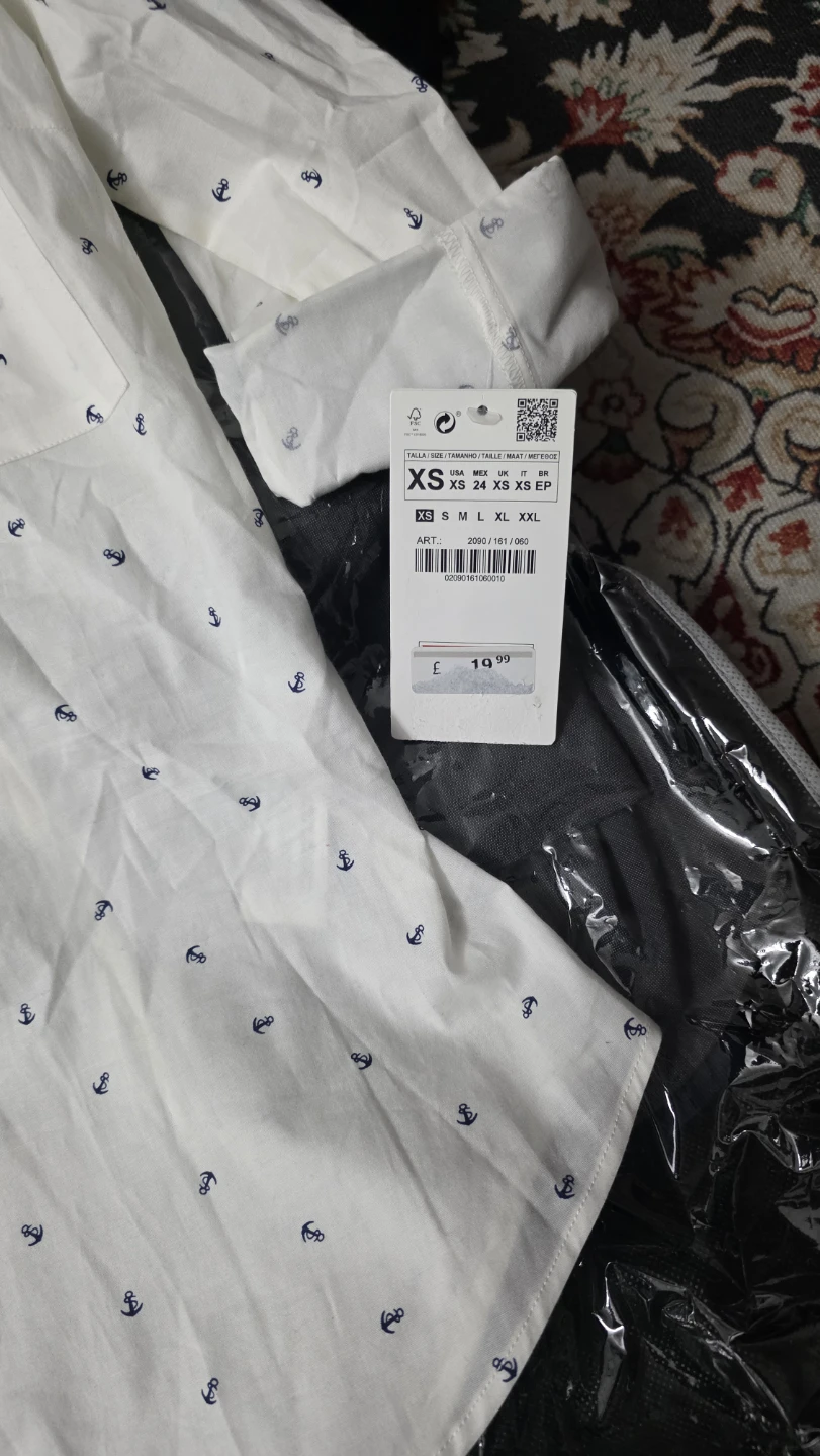 Zara Basic Women's Anchor Print Shirt - XS - photo 2